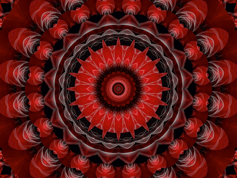 Mandala Leidenschaft rot