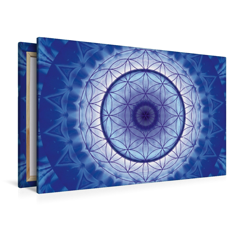 Mandala Blume des Lebens blau