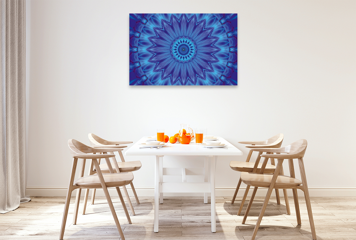 Mandala blaue Wasserblume