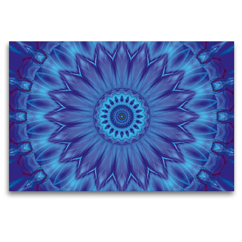 Mandala blaue Wasserblume