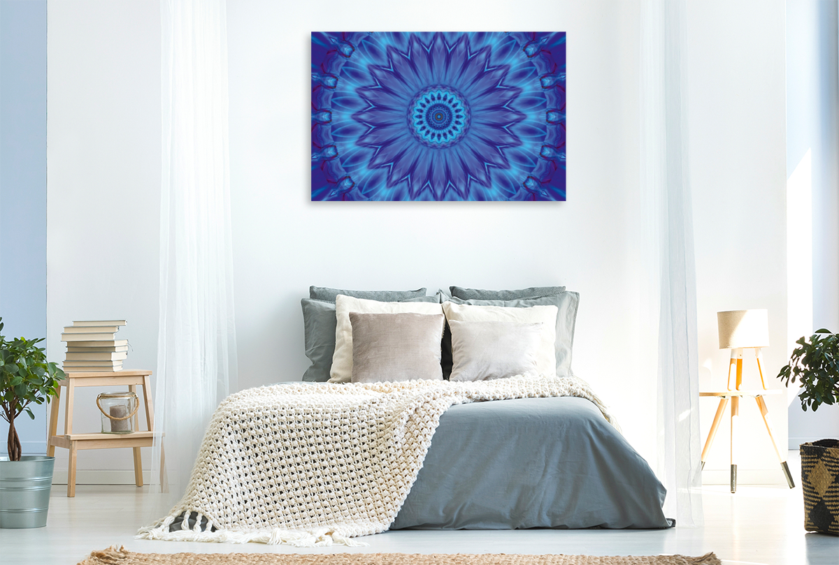 Mandala blaue Wasserblume