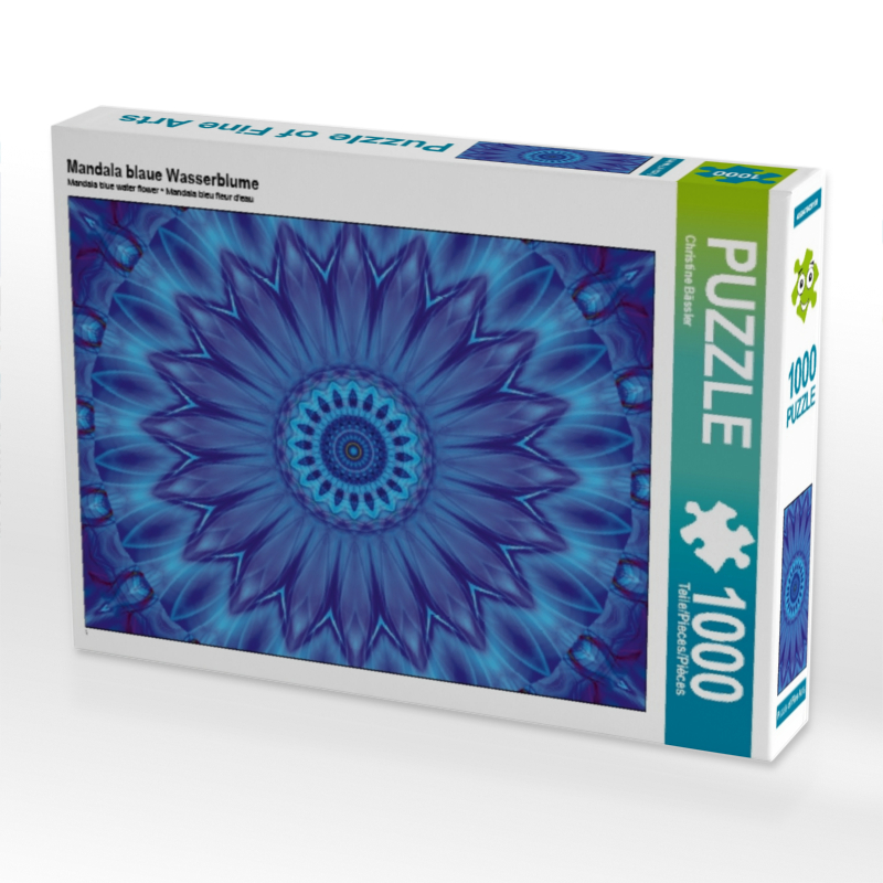 Mandala blaue Wasserblume