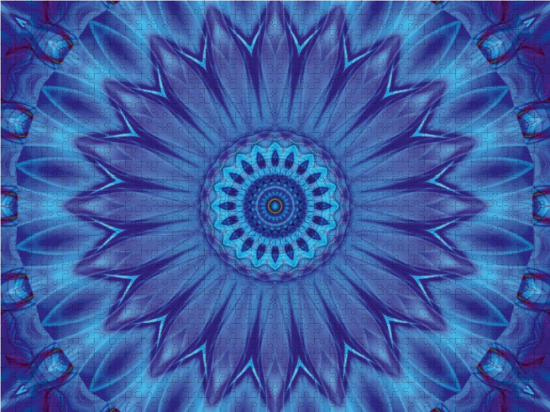 Mandala blaue Wasserblume