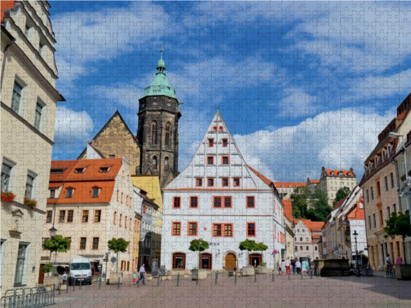 Marktplatz mit Canaletto-Blick, Altstadt,            N50°57'44.2476', E13°56'28.734'