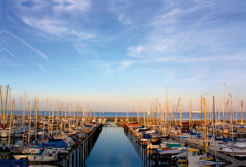 Olympiahafen Kiel-Schilksee an der Ostsee