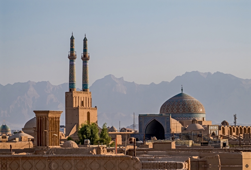 Blick auf die Nasr-ol-Molk Moschee