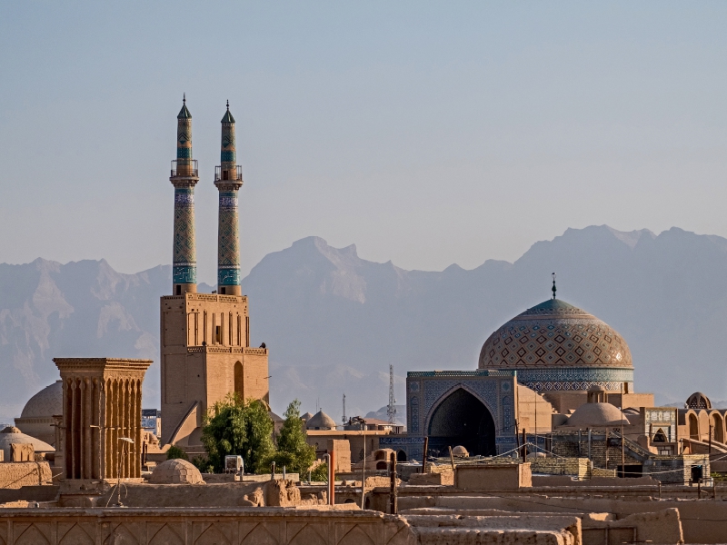 Blick auf die Nasr-ol-Molk Moschee