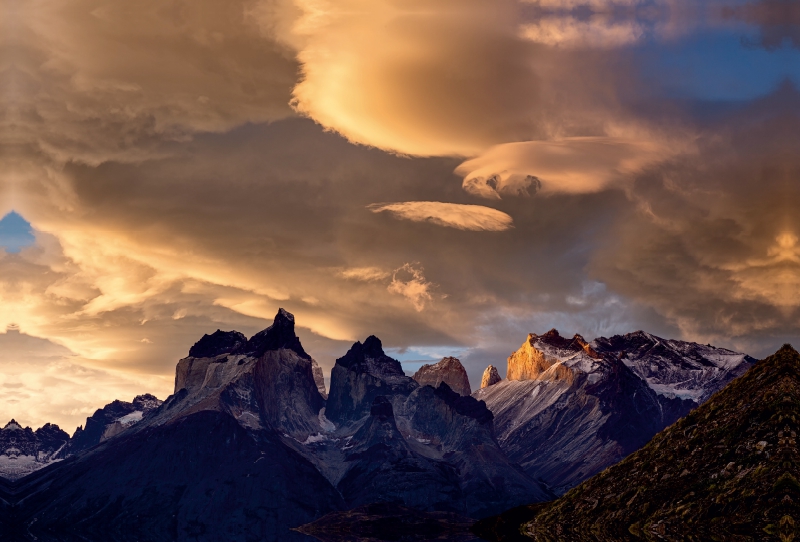 Los Cuernos, Torres del Paine NP, Patagonien