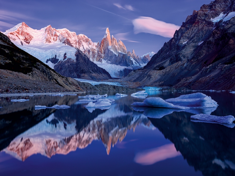 Laguna Torre mit Cerro Torre, El Chaltén, Patagonien