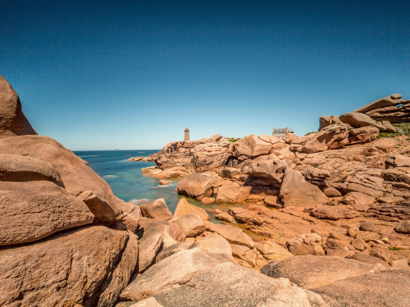 Ein Motiv aus dem Kalender Côte de Granit Rose, einmalige Küstenregion der Bretagne