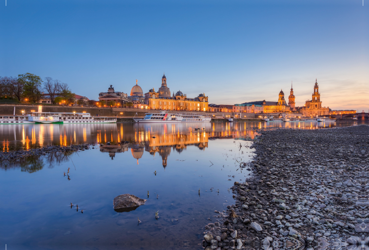 Am Elbufer in Dresden