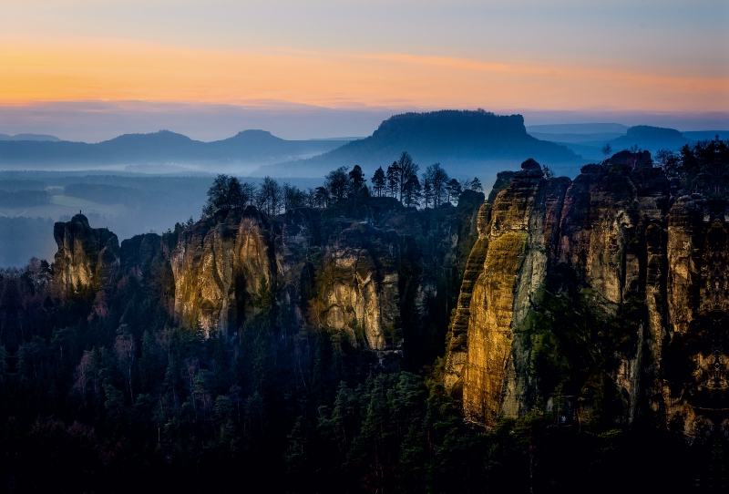 Morgenstimmung in der Sächsischen Schweiz