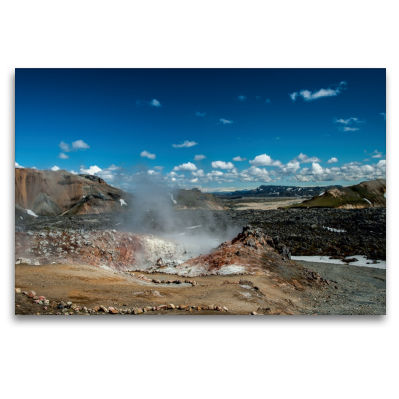 Dampfende Erde in Landmannalaugar