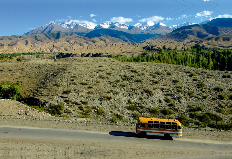 Bus nach Tamga, Kirgistan