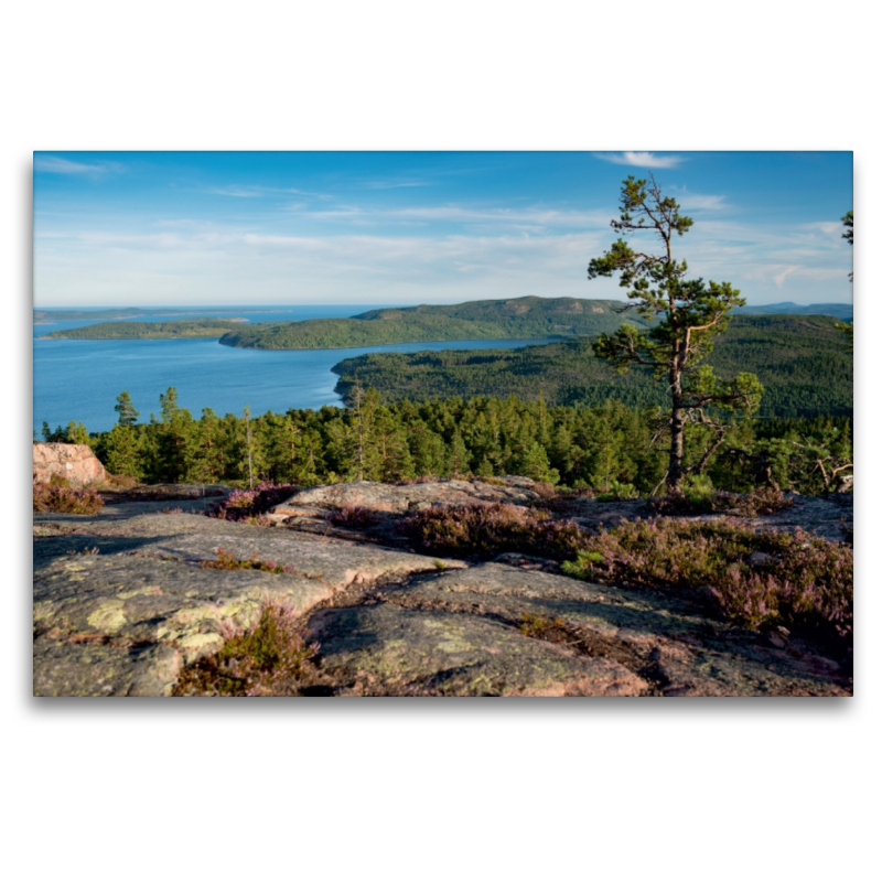 Blick vom Skuleskogens Nationalpark in den Schärengarten der Ostsee, Schweden