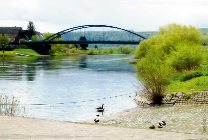 Weserbrücke Beverungen - Lauenförde