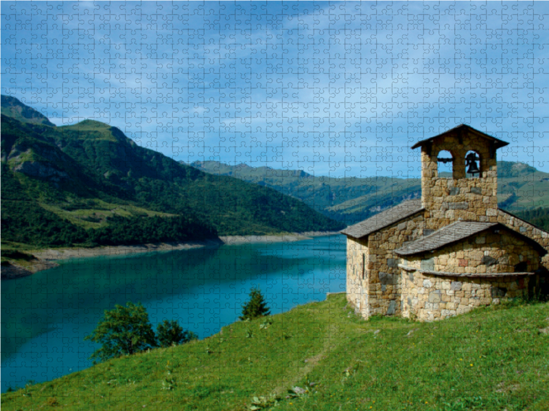 Kirche am Stausee Roselend