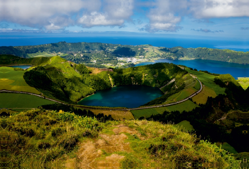 Lagoa de Santiago mit Caldeira vom Sete Cidades