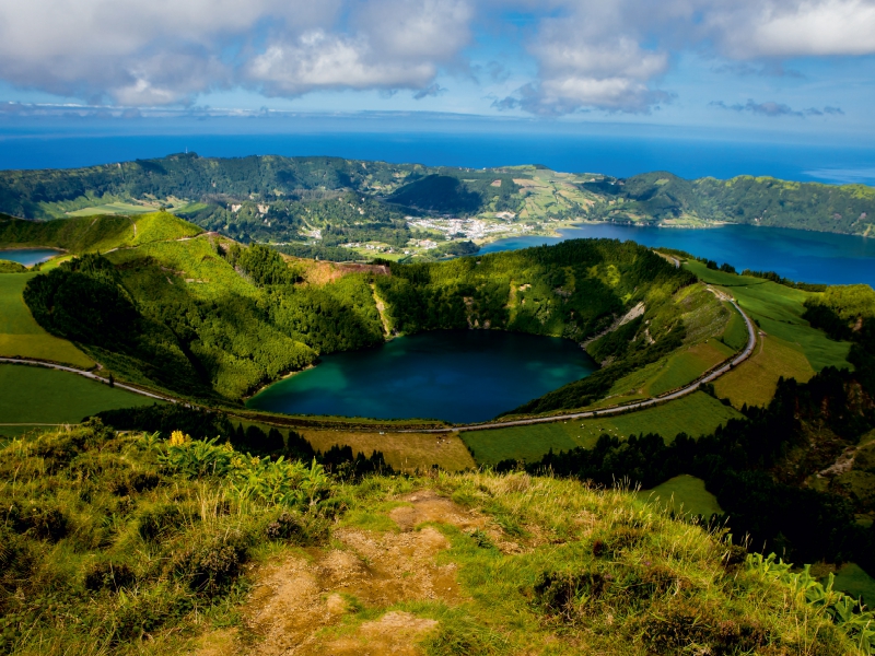 Lagoa de Santiago mit Caldeira vom Sete Cidades