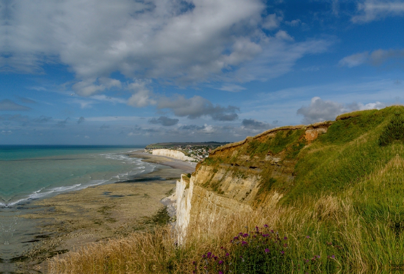 Die Küste bei Criel-sur-Mer in der Normandie