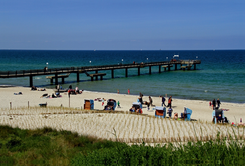 Strand und Seebrücke des Ostseebades Rerik