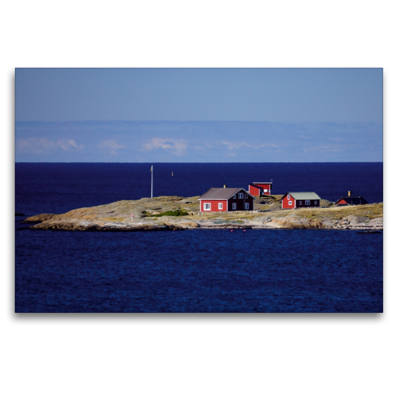 Fernsicht auf Skrivareklippan von den Festung Varberg fortress.