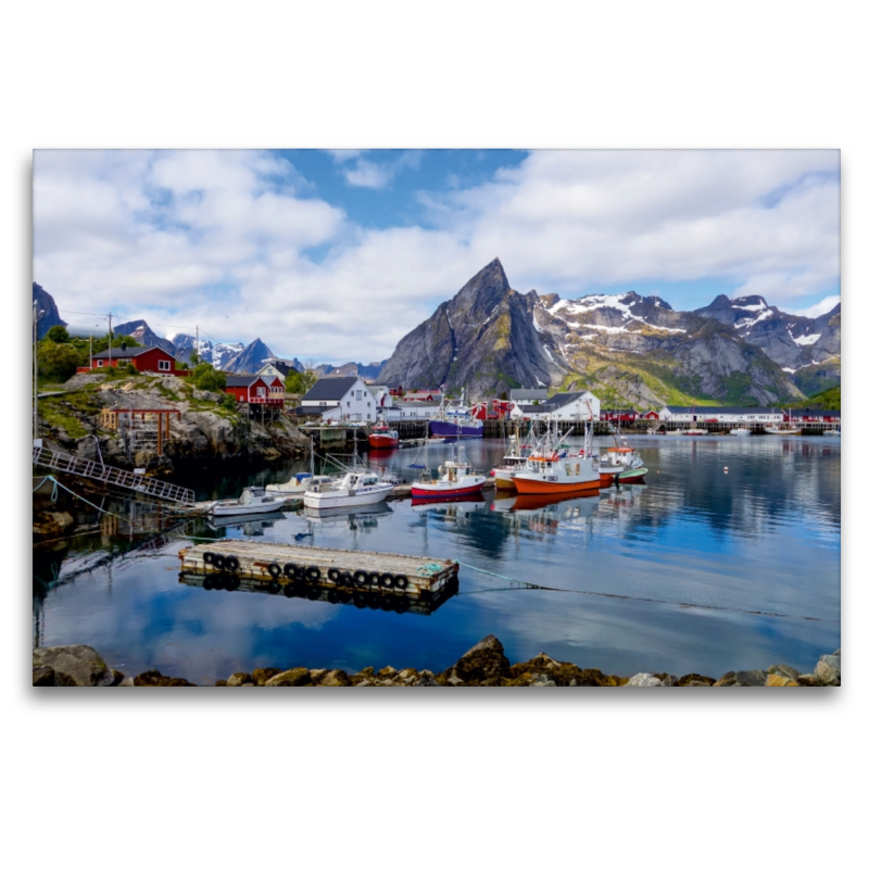 Der Hafen von Hamnøya, Lofoten (Norwegen)