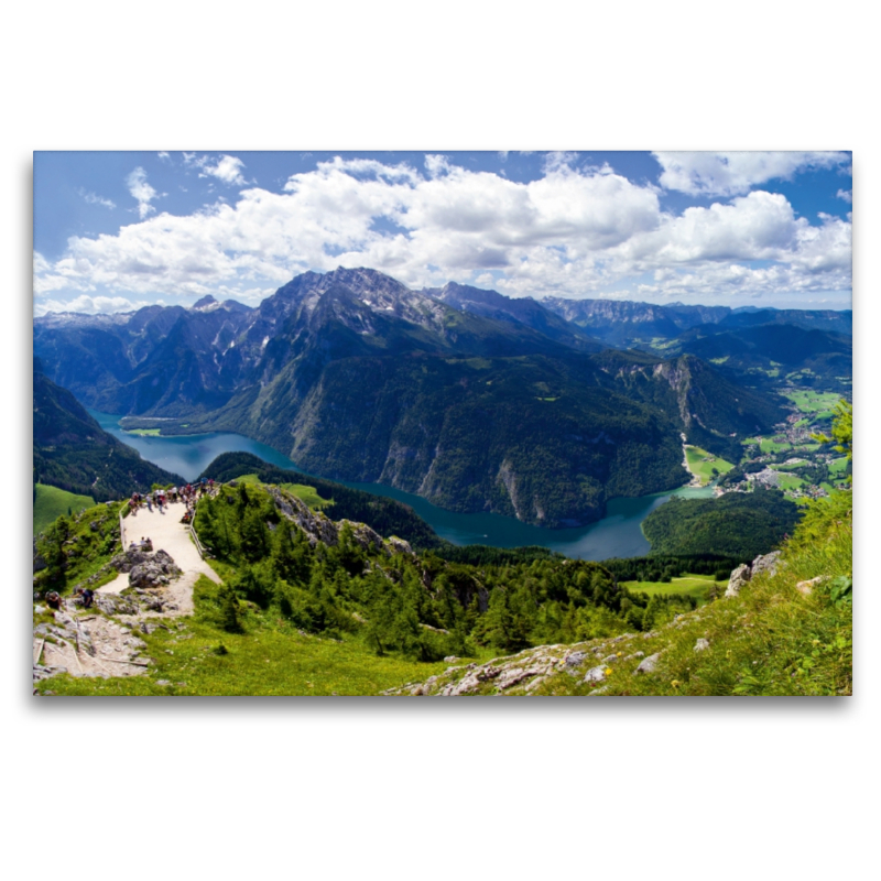 Der Königssee im Berchtesgadener Land – Panoramablick vom Jenner in 1,874 m Höhe.