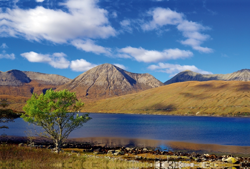 Farben des Herbstes auf der Insel Skye