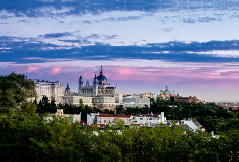 Sonnenuntergang in Madrid