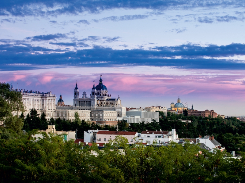 Sonnenuntergang in Madrid