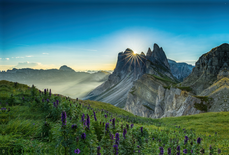 Sonnenaufgang am Seceda, St. Ulrich