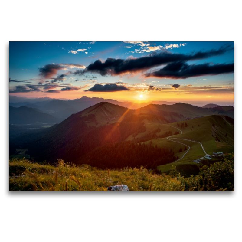 Sonnenuntergang am Roßkopf, Tegernsee