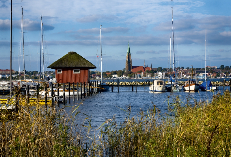 Blick über die Schlei auf den Schleswiger Dom