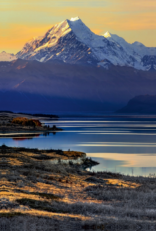 Abends am Mount Cook, Neuseeland