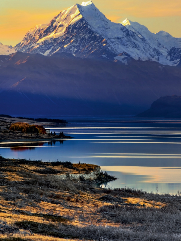 Abends am Mount Cook, Neuseeland