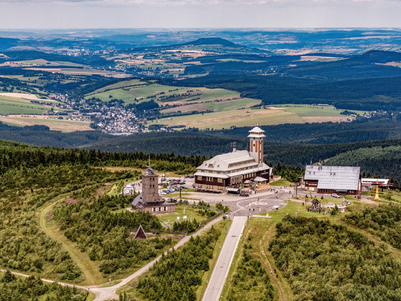 Blick auf den Fichtelberg