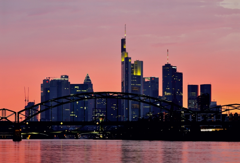 Frankfurt Skyline von der Gerbermühle