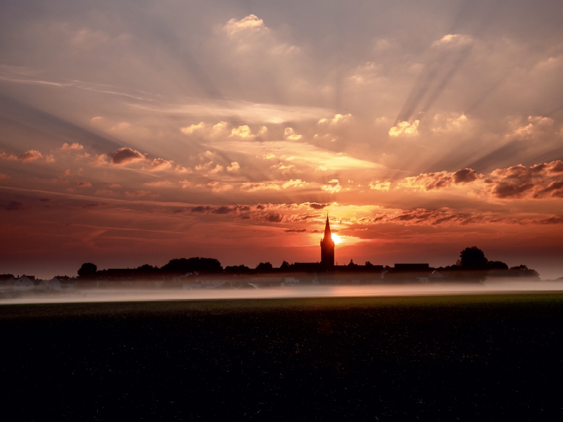 Sonnenaufgang über Hannberg