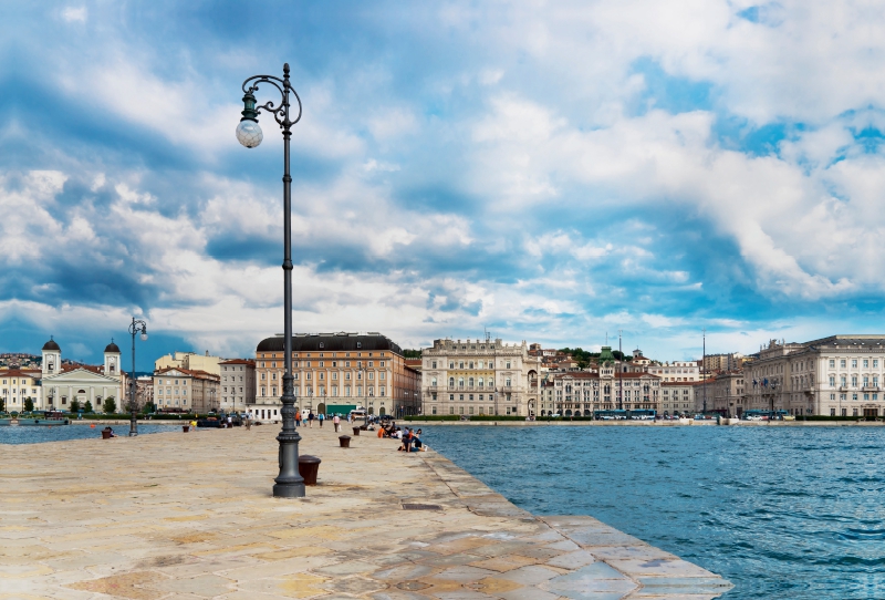 Triest,Blick zum Platz Piazza Unita d'Italia