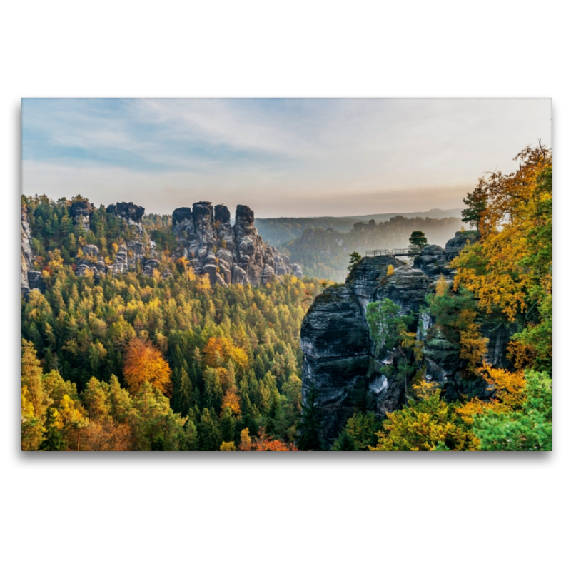 Gansfelsen im Herbst, Sächsische Schweiz