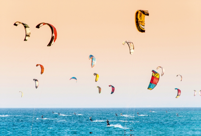 Kite-Surfer. Lefkada, Griechenland.