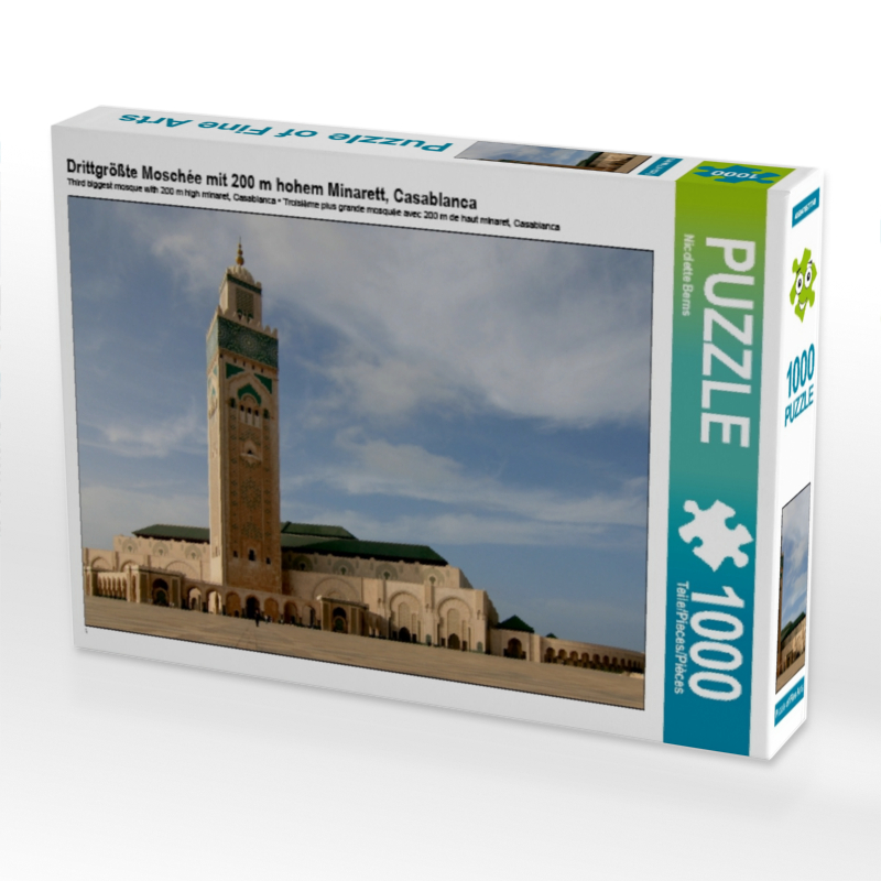 Drittgrößte Moschée mit 200 m hohem Minarett, Casablanca