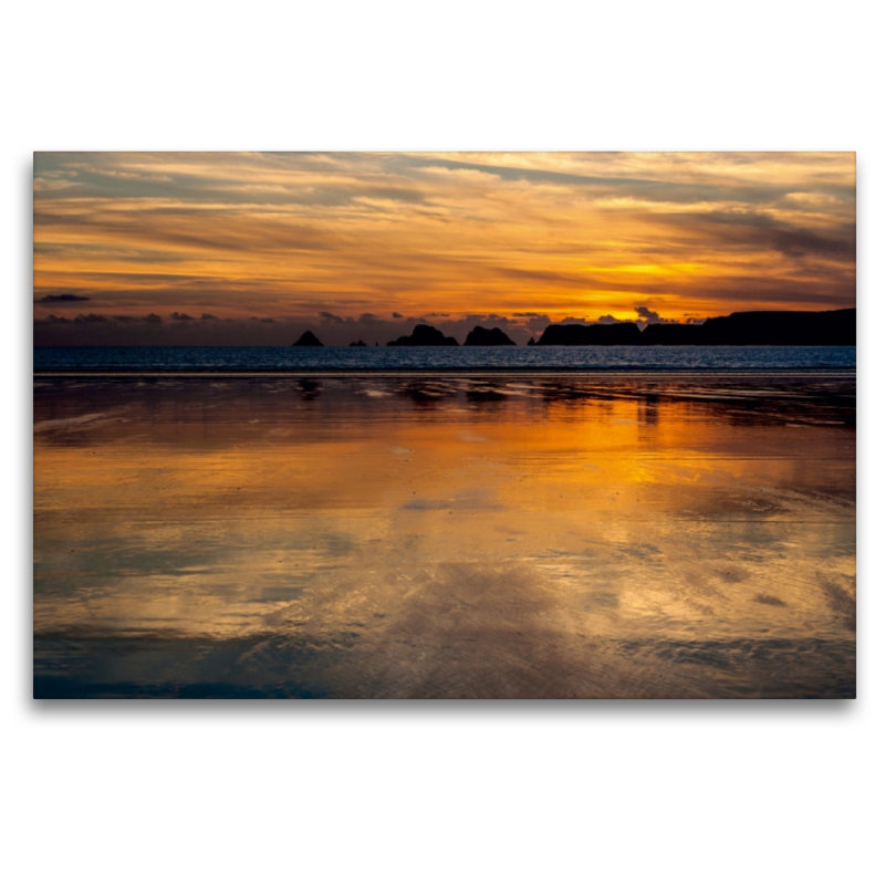 Bretagne - Crozon - Sonnenuntergang am Plage de Goulien