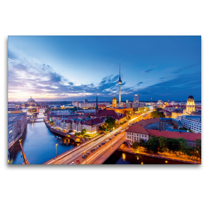 Berlin City Skyline – Panoramablick von der Fischerinsel über die pulsierende Hauptstadt.