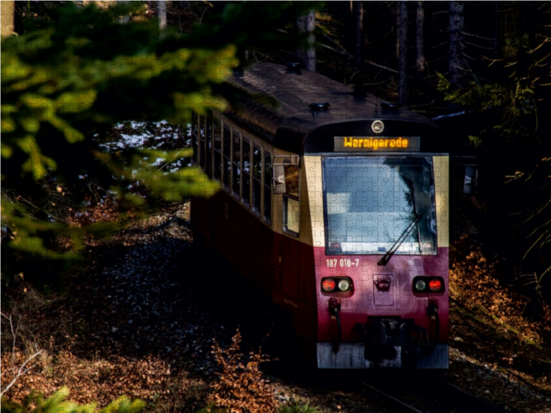 Mit dem HSB-Triebwagen 187 016-1 unterwegs