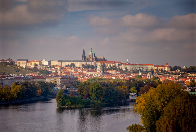 Panorama Prag mit Prager Burg