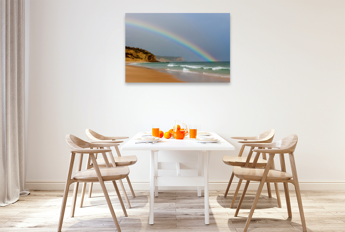 Regenbogen am Strand von Luz