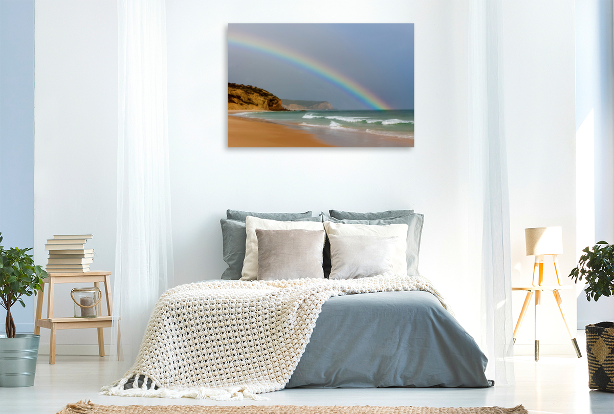 Regenbogen am Strand von Luz