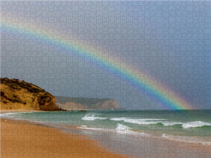 Regenbogen am Strand von Luz